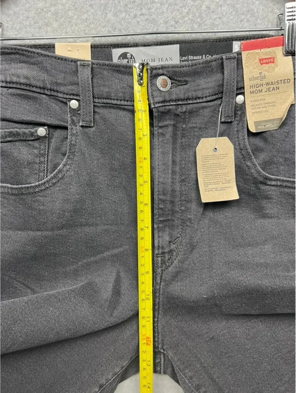 90s Y2k Sliver Tab Levis High Waisted Mom Jeans Denim Tapered Womens 31 X27